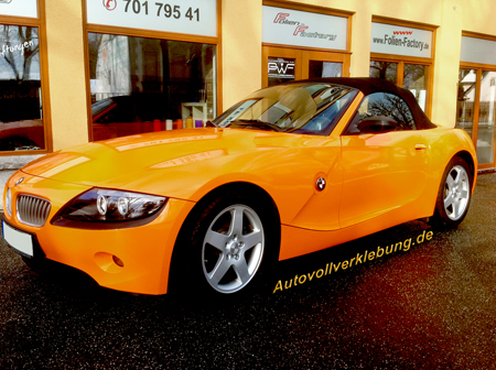 BMW Z4 Vollverklebung Orange