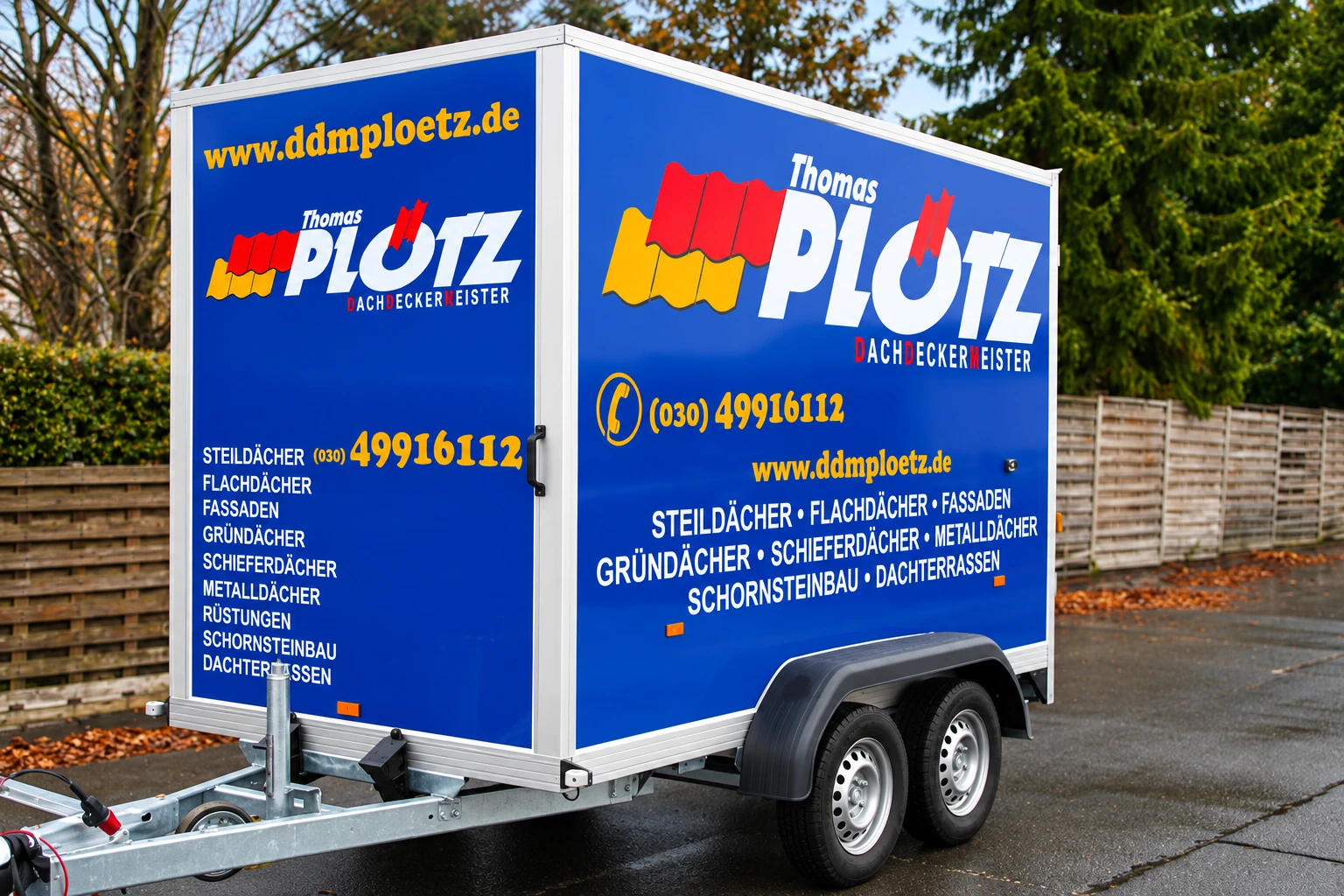 Thomas Plötz · Anhänger als Werbefläche
